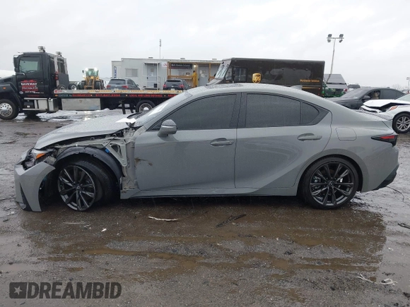 2024 Lexus IS 350 F Sport with VIN JTHBZ1E22R5035541, listed as a IAAI auction lot 41060031 with 8,390 mi miles and . Bid and sale history available at DreamBid. Image 15.