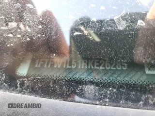 2024 Ford F-150 XL с VIN 1FTFW1L51RKE26285, выставлен на аукционе Copart как лот 50971705 с пробегом 4 800 миль миль и Списание • Salvage title. История ставок и продаж доступна на DreamBid. Изображение 12.