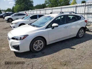 2018 Subaru Impreza Premium with VIN 4S3GTAD62J3737064, listed as a Copart auction lot 62169075 with 131,178 mi miles and Salvage title. Bid and sale history available at DreamBid. Image 1.