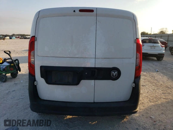 2017 Ram ProMaster City Cargo Tradesman with VIN ZFBERFAB0H6E49515, listed as a Copart auction lot 69042703 with 43,796 mi miles and . Bid and sale history available at DreamBid. Image 6.