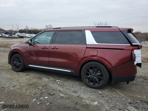 2022 Kia Carnival SX with VIN KNDNE5H38N6082731, listed as a Copart auction lot 85061144 with 52,334 mi miles and Salvage Title. Bid and sale history available at carsss.com. Image 2.