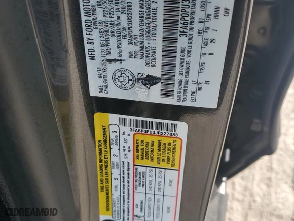 2018 Ford Fusion Energi SE with VIN 3FA6P0PU3JR227883, listed as a Copart auction lot 67521694 with 75,867 mi miles and Salvage Title. Bid and sale history available at carsss.com. Image 12.