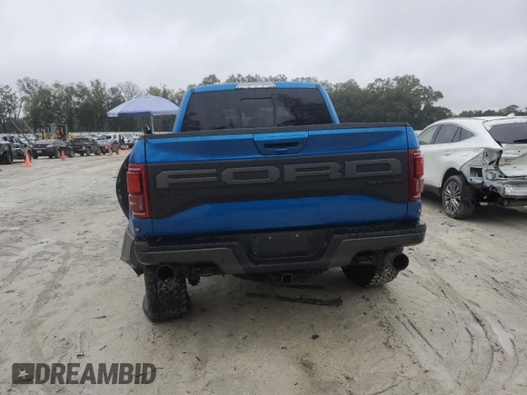 2020 Ford F-150 Raptor with VIN 1FTFW1RG2LFB42527, listed as a Copart auction lot 46170725 with 59,009 mi miles and Salvage Title. Bid and sale history available at carsss.com. Image 6.