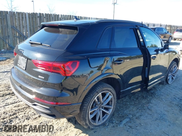 2024 Audi Q3 S line Premium with VIN WA1DECF35R1049699, listed as a IAAI auction lot 41177879 with 15,852 mi miles. Bid and sale history available at carsss.com. Image 4.