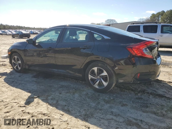 2019 Honda Civic LX with VIN 19XFC2F69KE035624, listed as a Copart auction lot 45459245 with 92,510 mi miles and Salvage Title. Bid and sale history available at DreamBid. Image 2.