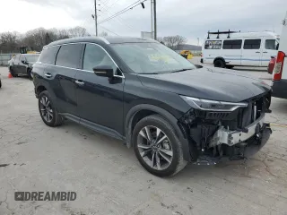 2024 Infiniti QX60 Luxe with VIN 5N1DL1FS9RC355103, listed as a Copart auction lot 45352875 with 9,460 mi miles and Salvage title. Bid and sale history available at DreamBid. Image 4.
