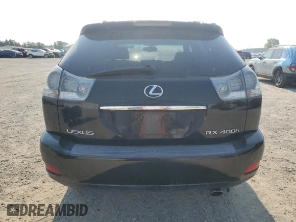 2006 Lexus RX 400h with VIN JTJHW31UX60001795, listed as a Copart auction lot 64407255 with 163,818 mi miles and Salvage title. Bid and sale history available at DreamBid. Image 6.