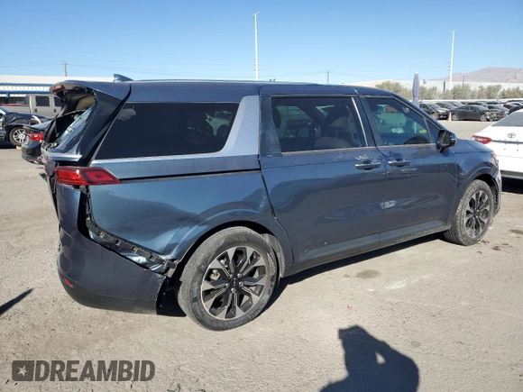 2022 Kia Carnival EX with VIN KNDNC5H32N6072329, listed as a Copart auction lot 77472514 with 25,909 mi miles and Salvage Title. Bid and sale history available at carsss.com. Image 3.