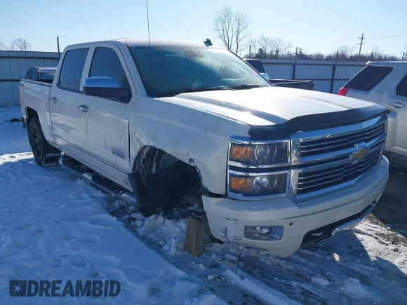 2014 Chevrolet Silverado 1500 High Country with VIN 3GCUKTEC1EG529203, listed as a IAAI auction lot 41643824 with 153,176 mi miles and . Bid and sale history available at DreamBid. Image 1.