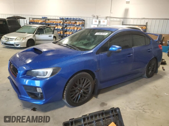 2015 Subaru WRX STI with VIN JF1VA2P69F9818541, listed as a Copart auction lot 41887815 with Not Provided miles and Clean Title. Bid and sale history available at DreamBid. Image 1.