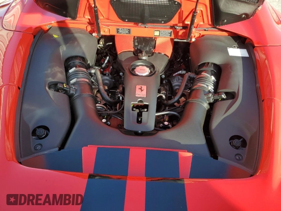 2022 Ferrari F8 с VIN ZFF93LMAXN0275841, выставлен на аукционе Copart как лот 73758724 с пробегом Не указан миль и Списание • Salvage title. История ставок и продаж доступна на DreamBid. Изображение 11.