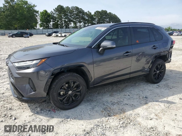2022 Toyota RAV4 Hybrid SE with VIN JTM16RFVXNJ016590, listed as a Copart auction lot 56836825 with 55,091 mi miles and Salvage title. Bid and sale history available at DreamBid. Image 1.