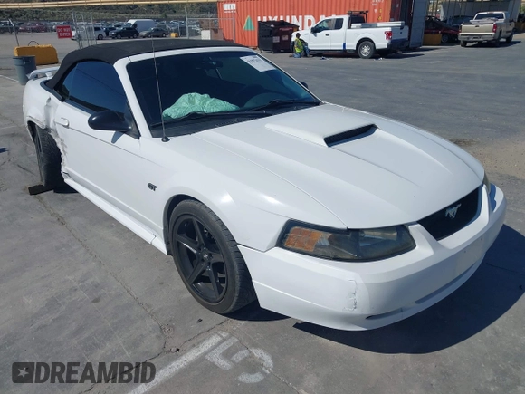 2003 Ford Mustang GT Deluxe with VIN 1FAFP45X23F374605, listed as a IAAI auction lot 41992631 with 123,760 mi miles. Bid and sale history available at carsss.com. Image 1.