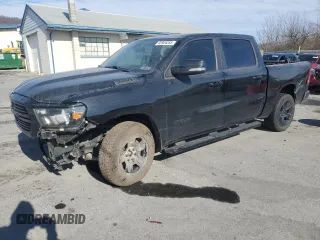 2020 Ram 1500 Big Horn with VIN 1C6SRFFT6LN130849, listed as a Copart auction lot 42924255 with 77,550 mi miles and Salvage Title. Bid and sale history available at carsss.com. Image 1.