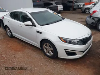 2015 Kia Optima LX with VIN KNAGM4A74F5587415, listed as a IAAI auction lot 41184428 with 128,549 mi miles. Bid and sale history available at carsss.com. Image 1.