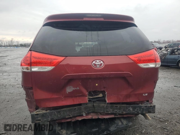 2013 Toyota Sienna LE AAS with VIN 5TDKK3DC3DS384237, listed as a Copart auction lot 50295505 with 271,344 mi miles and Salvage Title. Bid and sale history available at carsss.com. Image 6.