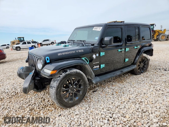 2022 Jeep Wrangler Unlimited Sahara with VIN 1C4JJXP61NW170425, listed as a Copart auction lot 60683715 with 51,847 mi miles and Salvage title. Bid and sale history available at DreamBid. Image 1.
