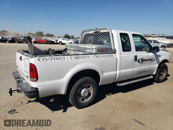 2005 Ford Super Duty F-250 XL with VIN 1FTNX20515EC46784, listed as a Copart auction lot 73200624 with 156,936 mi miles and Salvage Title. Bid and sale history available at carsss.com. Image 3.
