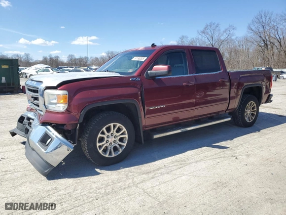 2014 GMC Sierra 1500 SLE with VIN 3GTU2UECXEG151369, listed as a Copart auction lot 50196385 with 156,650 mi miles and Salvage Title. Bid and sale history available at carsss.com. Image 1.