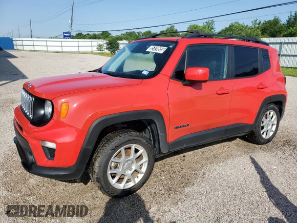 2020 Jeep Renegade Latitude with VIN ZACNJBBB8LPL41025, listed as a Copart auction lot 55120655 with 75,101 mi miles and Clean title. Bid and sale history available at DreamBid. Image 1.
