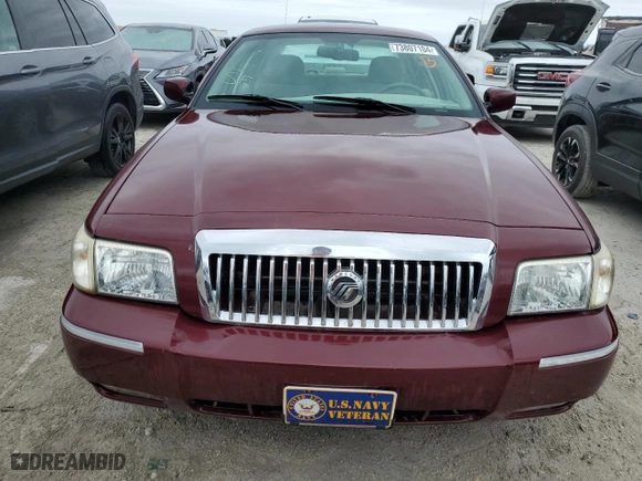 2007 Mercury Grand Marquis LS with VIN 2MEFM75V97X632663, listed as a Copart auction lot 73807104 with 82,217 mi miles and Non Repairable. Bid and sale history available at carsss.com. Image 5.