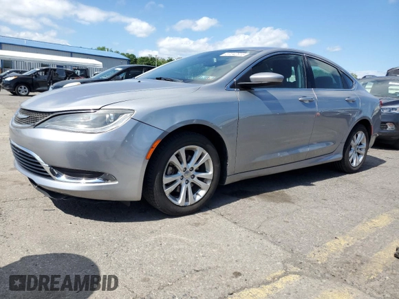 2015 Chrysler 200 Limited with VIN 1C3CCCAB9FN536662, listed as a Copart auction lot 57242915 with 72,193 mi miles and Salvage title. Bid and sale history available at DreamBid. Image 1.