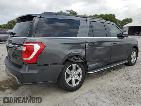 2021 Ford Expedition Max XLT with VIN 1FMJK1HT0MEA73845, listed as a Copart auction lot 55335385 with 57,420 mi miles and Salvage title. Bid and sale history available at DreamBid. Image 3.