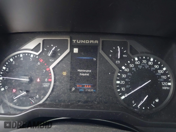 2023 Toyota Tundra SR5 with VIN 5TFLA5DB0PX077679, listed as a IAAI auction lot 42354545 with 31,838 mi miles and . Bid and sale history available at DreamBid. Image 7.