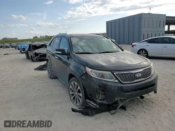 2015 Kia Sorento SX with VIN 5XYKW4A7XFG647597, listed as a Copart auction lot 48148365 with 186,022 mi miles and Salvage Title. Bid and sale history available at carsss.com. Image 12.