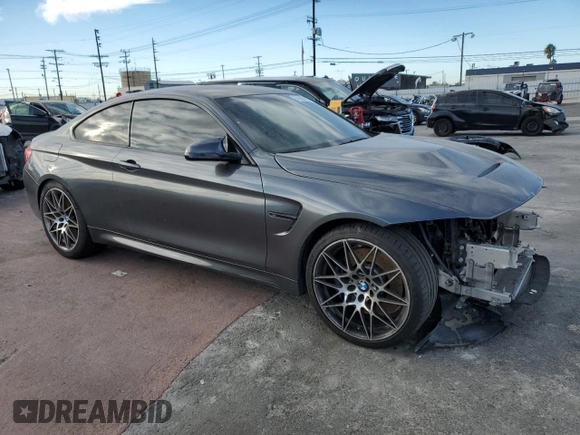 2017 BMW M4 with VIN WBS3R9C58HK708973, listed as a Copart auction lot 74006423 with 79,844 mi miles. Bid and sale history available at carsss.com. Image 4.
