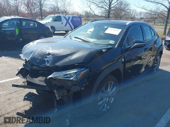 2021 Lexus UX with VIN JTHR9JBH7M2052899, listed as a IAAI auction lot 41878321 with 48,837 mi miles. Bid and sale history available at carsss.com. Image 2.