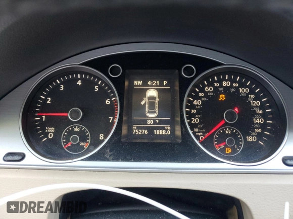 2016 Volkswagen CC Sport with VIN WVWBN7AN6GE516728, listed as a Copart auction lot 61327174 with 75,276 mi miles and Salvage Title. Bid and sale history available at carsss.com. Image 9.
