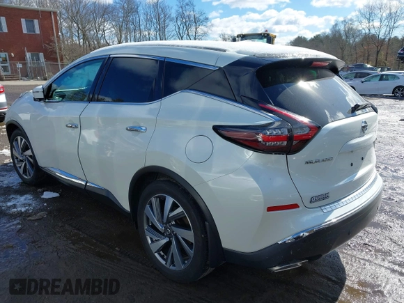 2021 Nissan Murano SL with VIN 5N1AZ2CS5MC131783, listed as a IAAI auction lot 41579632 with 37,789 mi miles and . Bid and sale history available at DreamBid. Image 3.