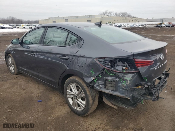 2020 Hyundai Elantra SEL with VIN 5NPD84LF1LH561459, listed as a Copart auction lot 44597255 with 122,626 mi miles and Salvage Title. Bid and sale history available at carsss.com. Image 2.