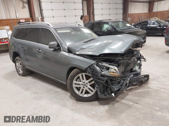 2019 Mercedes-Benz GLS 450 with VIN 4JGDF6EE4KB228206, listed as a IAAI auction lot 42285126 with 86,083 mi miles and . Bid and sale history available at DreamBid. Image 1.