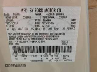 2009 Ford Escape Limited с VIN 1FMCU94719KA33504, выставлен на аукционе Copart как лот 70540064 с пробегом 209 005 миль миль и Чистый • Clean title. История ставок и продаж доступна на DreamBid. Изображение 15.