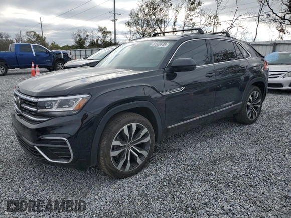 2021 Volkswagen Atlas SEL Premium R-Line with VIN 1V2FE2CA5MC224413, listed as a Copart auction lot 87508645 with 39,186 mi miles and Salvage title. Bid and sale history available at DreamBid. Image 1.