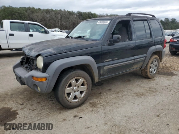 2003 Jeep Liberty Sport with VIN 1J4GK48K73W730795, listed as a Copart auction lot 46468005 with 232,292 mi miles and Salvage Title. Bid and sale history available at DreamBid. Image 1.