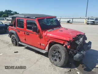 2020 Jeep Wrangler Unlimited Sport с VIN 1C4HJXDG6LW278287, выставлен на аукционе Copart как лот 54019895 с пробегом 60 156 миль миль и Списание • Salvage title. История ставок и продаж доступна на DreamBid. Изображение 4.