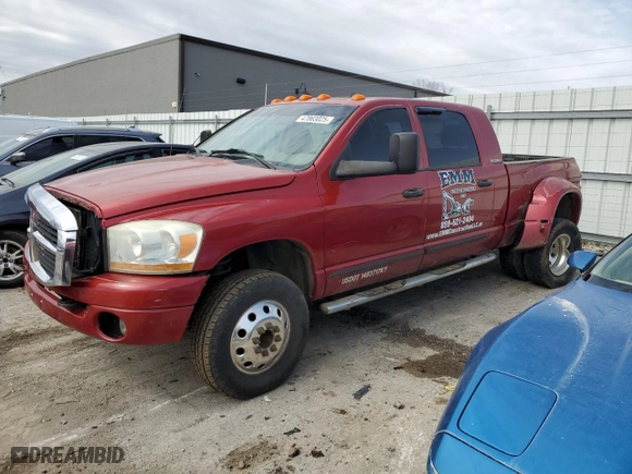 2006 Dodge Ram 2500 SLT with VIN 3D7KS29C36G138752, listed as a Copart auction lot 47863025 with 0 mi miles and Salvage Title. Bid and sale history available at carsss.com. Image 1.