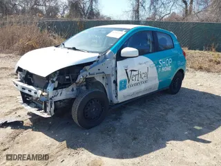 2015 Mitsubishi Mirage DE with VIN ML32A3HJ1FH031355, listed as a IAAI auction lot 41747772 with 96,234 mi miles. Bid and sale history available at carsss.com. Image 2.