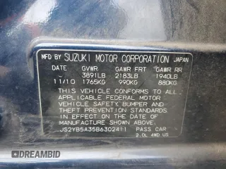 2011 Suzuki SX4 Crossover with VIN JS2YB5A35B6302411, listed as a Copart auction lot 80488394 with 63,532 mi miles and Salvage Title. Bid and sale history available at carsss.com. Image 16.