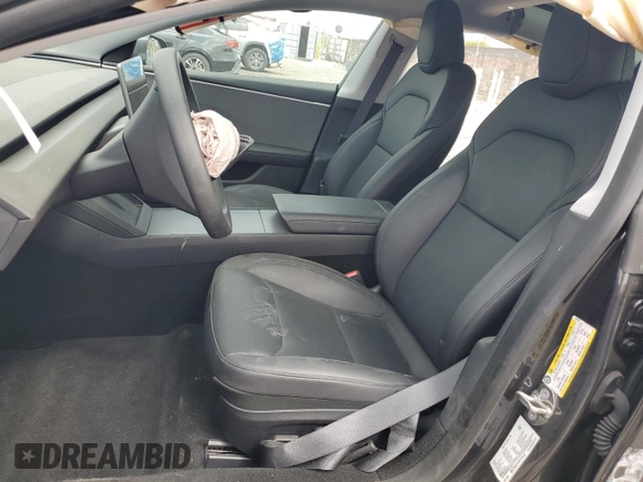 2024 Tesla Model 3 with VIN 5YJ3E1EA5RF742432, listed as a Copart auction lot 47646525 with 3,792 mi miles and Non Repairable. Bid and sale history available at DreamBid. Image 7.