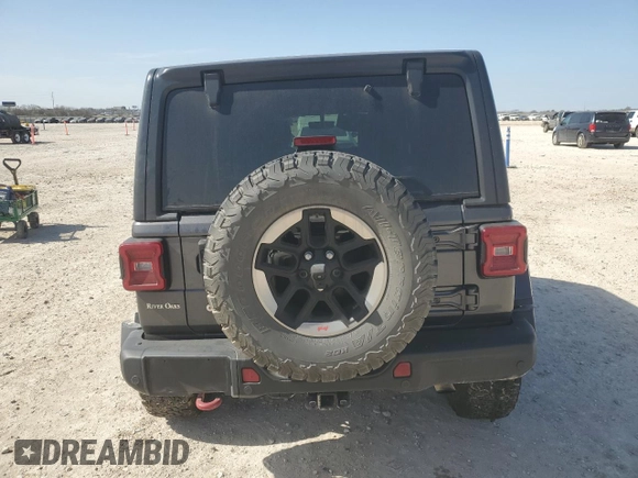 2018 Jeep Wrangler Unlimited Rubicon with VIN 1C4HJXFN6JW203324, listed as a Copart auction lot 47960635 with 80,383 mi miles and Salvage title. Bid and sale history available at DreamBid. Image 6.