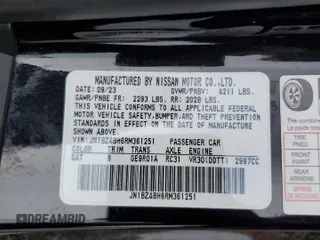 2024 Nissan Z Performance z VIN JN1BZ4BH6RM361251, wystawiony jako Copart lot #54354075 z przebiegiem 21 289 mil mil oraz Szkoda całkowita • Salvage title. Historia ofert i sprzedaży dostępna na DreamBid. Obrazek 13.