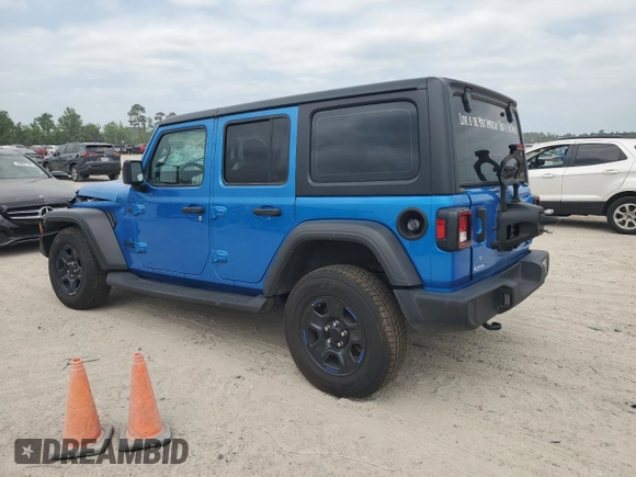 2022 Jeep Wrangler Unlimited Sport with VIN 1C4HJXDN6NW232539, listed as a Copart auction lot 52146025 with 29,571 mi miles and Salvage Title. Bid and sale history available at DreamBid. Image 2.