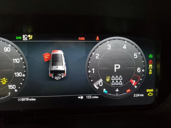 2024 Land Rover Defender X-Dynamic SE with VIN SALE2FEU4R2276545, listed as a Copart auction lot 80036954 with 6,119 mi miles and Salvage title. Bid and sale history available at DreamBid. Image 9.