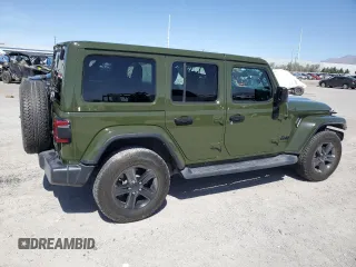 2021 Jeep Wrangler Unlimited Sahara Altitude с VIN 1C4HJXEN5MW865773, выставлен на аукционе Copart как лот 66431724 с пробегом 61 101 миль миль и Списание • Salvage title. История ставок и продаж доступна на DreamBid. Изображение 3.