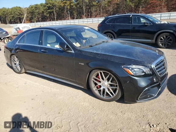 2019 Mercedes-Benz S-Class AMG S 63 with VIN WDDUG8JBXKA483818, listed as a Copart auction lot 70578034 with 55,084 mi miles and Salvage Title. Bid and sale history available at carsss.com. Image 4.