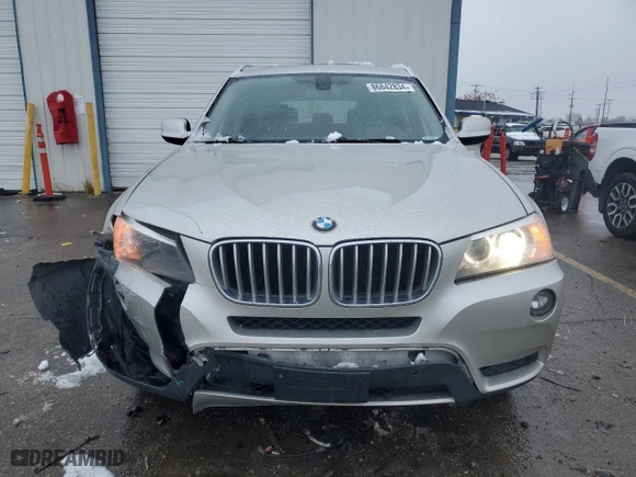 2013 BMW X3 xDrive28i with VIN 5UXWX9C57D0D02197, listed as a Copart auction lot 86842834 with 144,247 mi miles and Salvage Title. Bid and sale history available at carsss.com. Image 5.